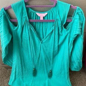 Lilly Pulitzer Open Shoulder Blouse